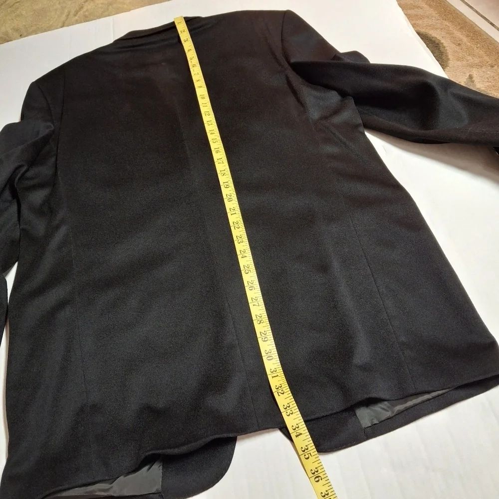 Hathaway Platinum Cashmere Black Suit Blazer Sportcoat Italy   Men Size 44L